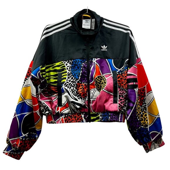 ADIDAS Rich Mnisi Track Jacket Women's Small Long Sleeve,Cropped, Blk Multicolor - Picture 2 of 10